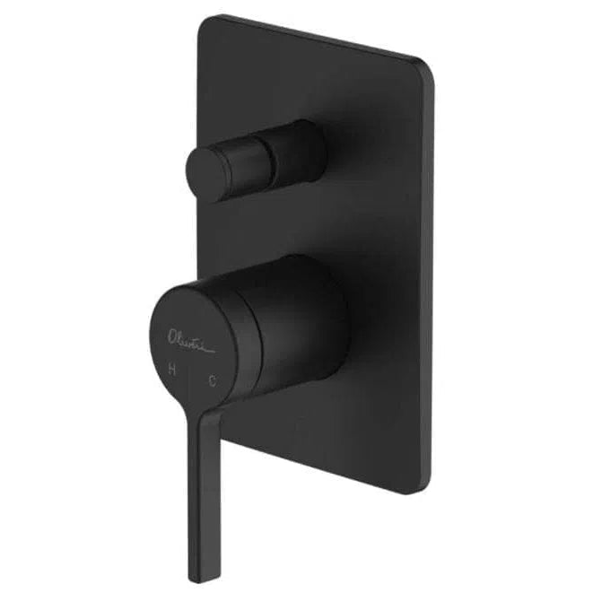 Oliveri Stockholm Wall Mixer With Diverter - Matte Black