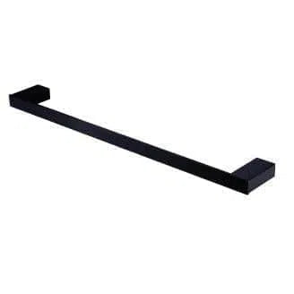 Oliveri Athens Matte Black Single Towel Rail 600mm