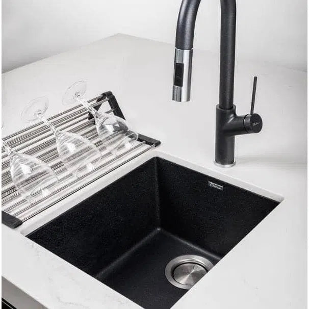 Oliveri Santorini Black Sinks No Drain Tray