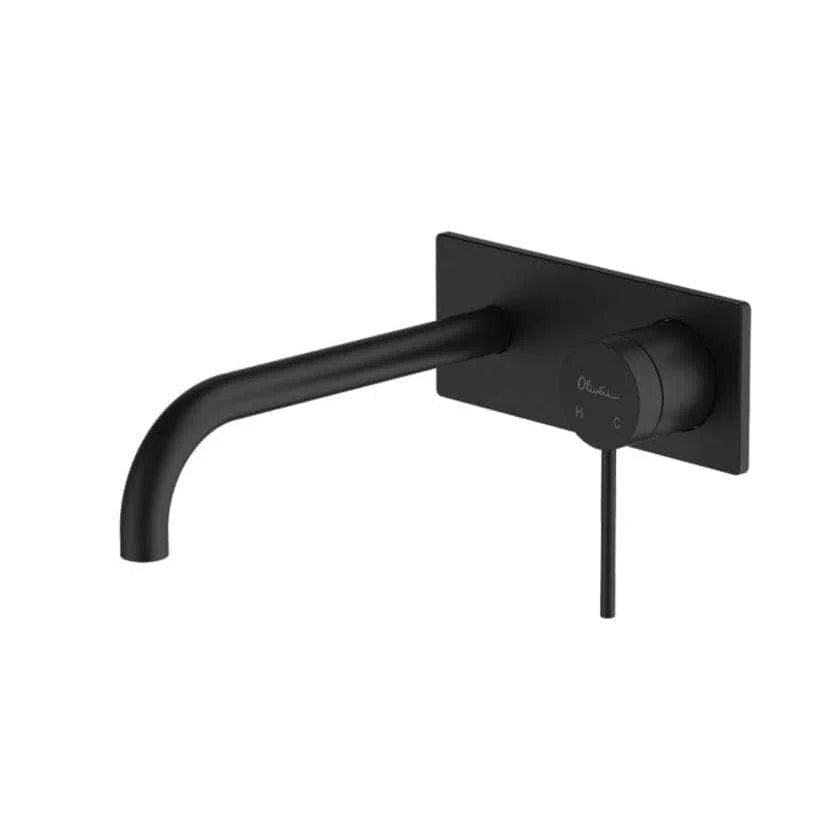 Oliveri Venice Curved Wall Mixer Set - Matte Black