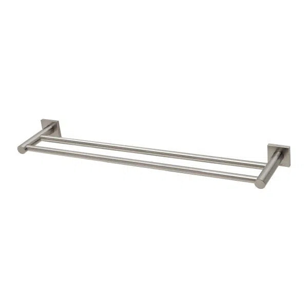 Phoenix Radii Double Towel Rail Square Plate