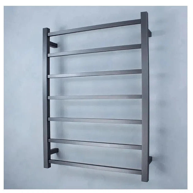 Radiant Square 7 Bar Heated Rail 600mm x 800 Gun Metal