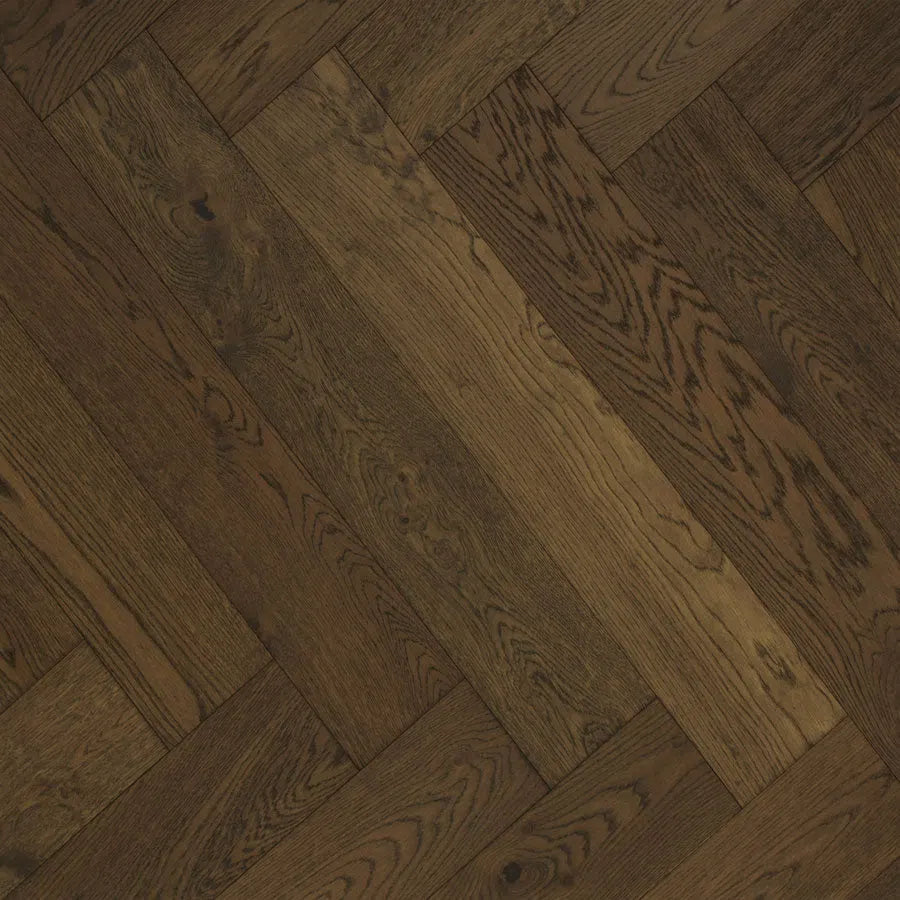 French Grey - Highland Oak Engineered Herringbone Parquetry