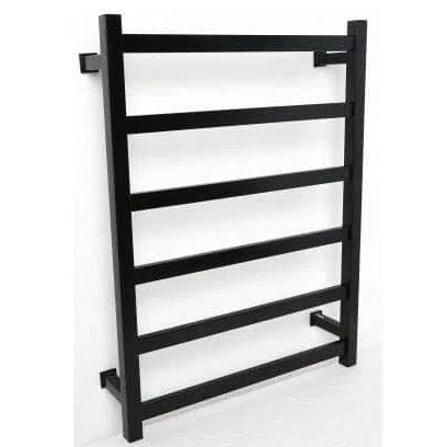 Thermorail Black Square Profile Heated Towel Ladder