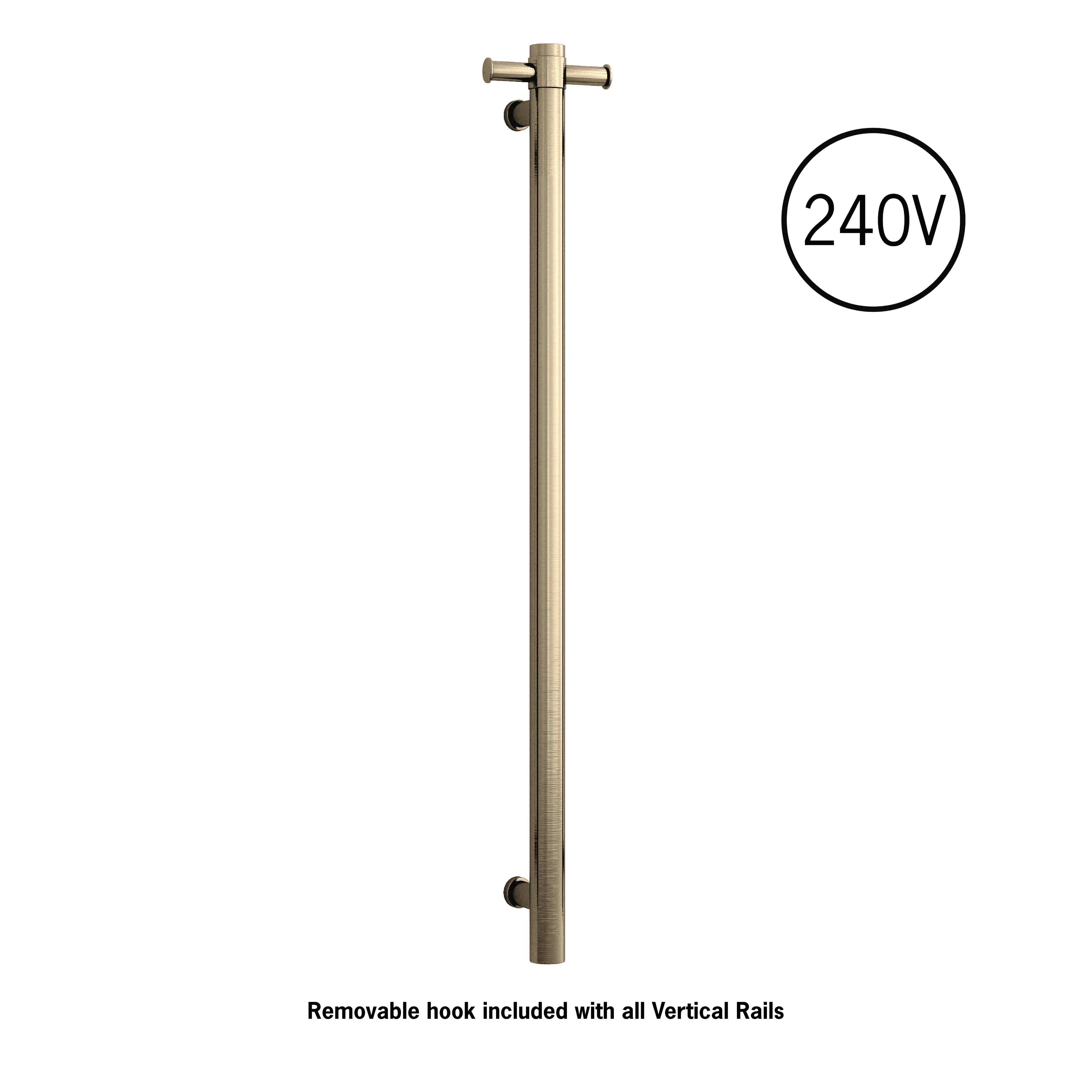 Thermorail 240V Vertical Heated Towel Rail Round