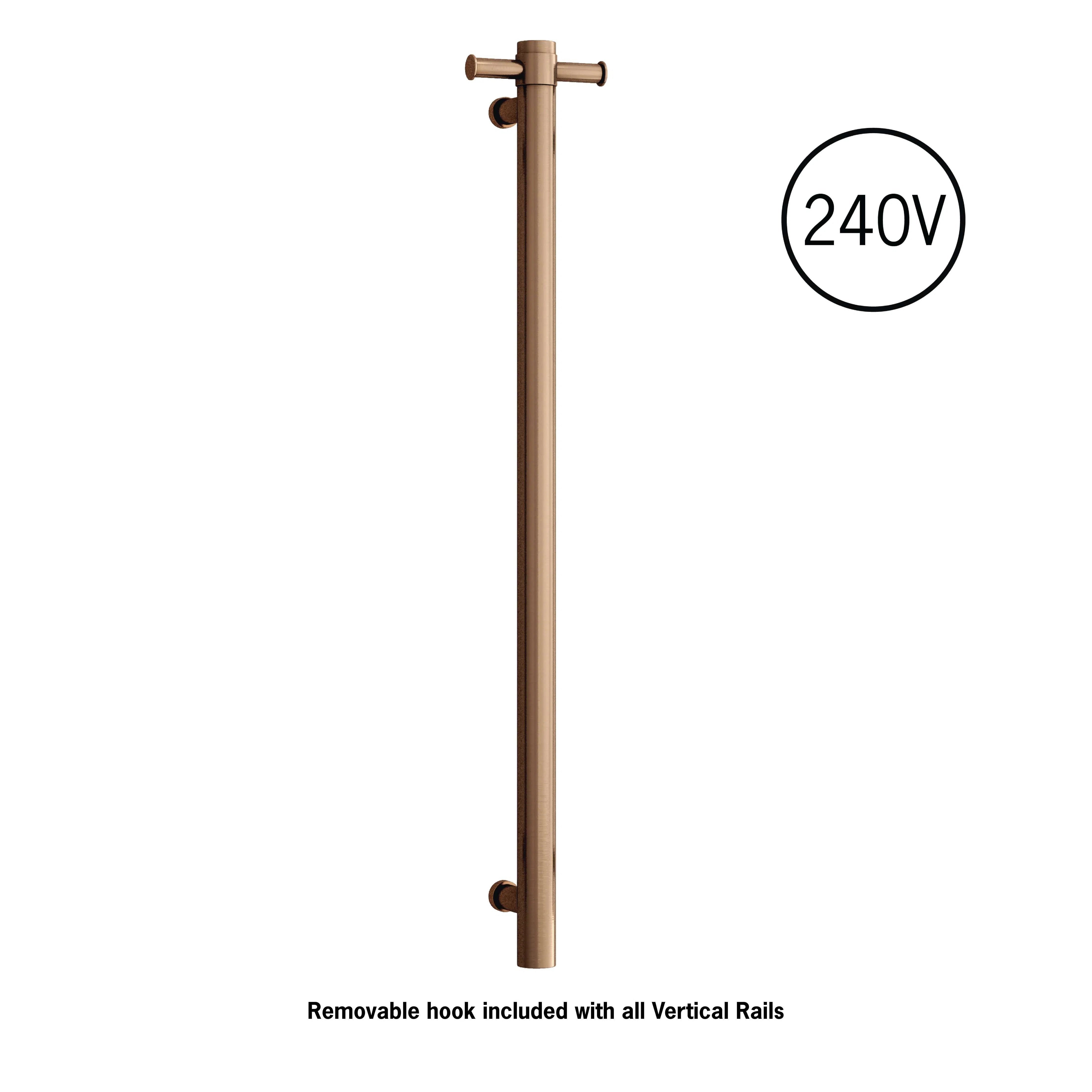 Thermorail 240V Vertical Heated Towel Rail Round