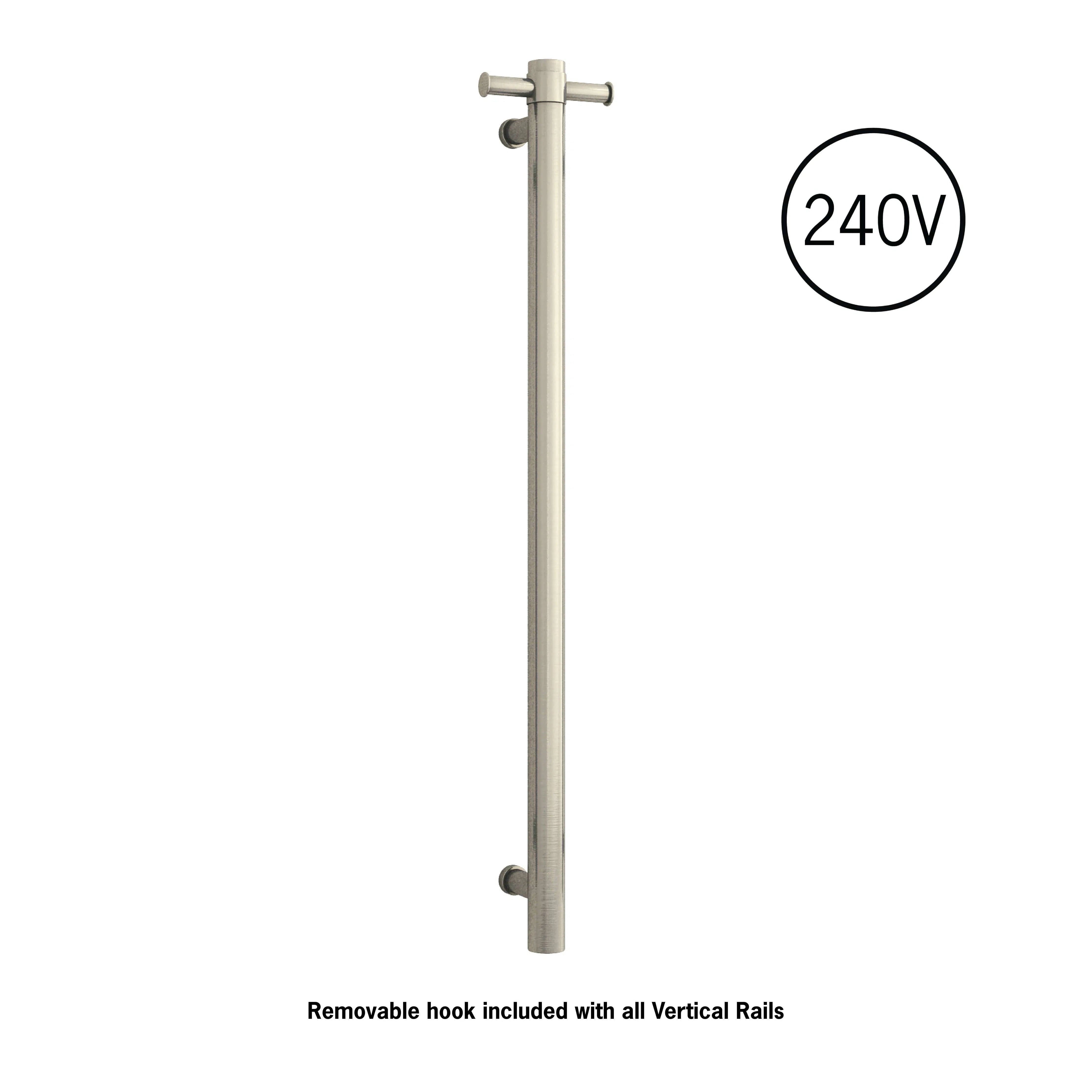 Thermorail 240V Vertical Heated Towel Rail Round