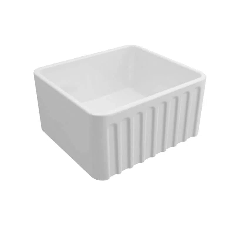 Turner Hastings Novi 50 x 46 Reversible Fine Fireclay Butler Sink - Gloss White