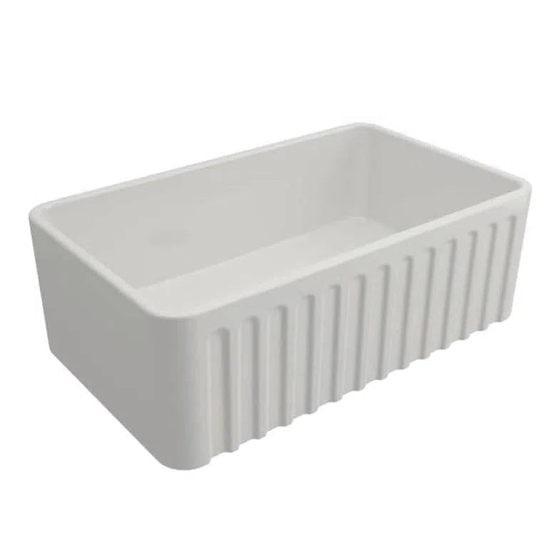 Turner Hastings Novi 75 x 46 Reversible Fine Fireclay Butler Sink - Gloss White