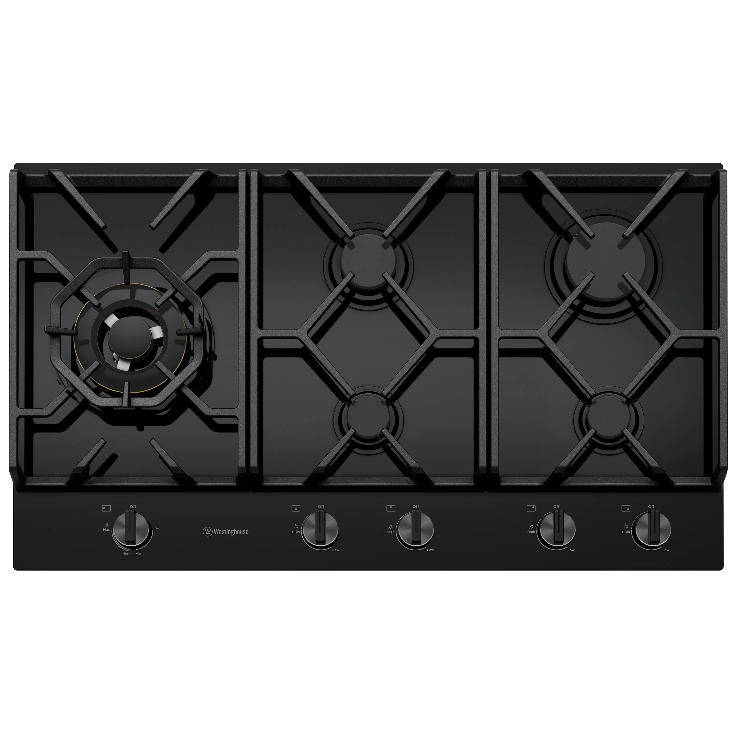 Westinghouse 90cm 5 Burner Gas Cooktop (WHG959BD)