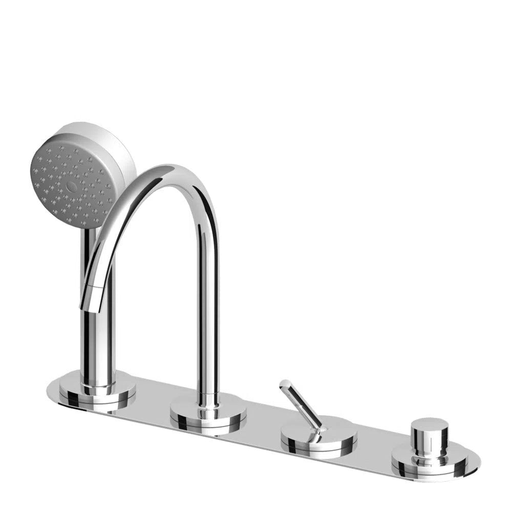 Zucchetti Isystick Hob Mounted Bath Mixer Set