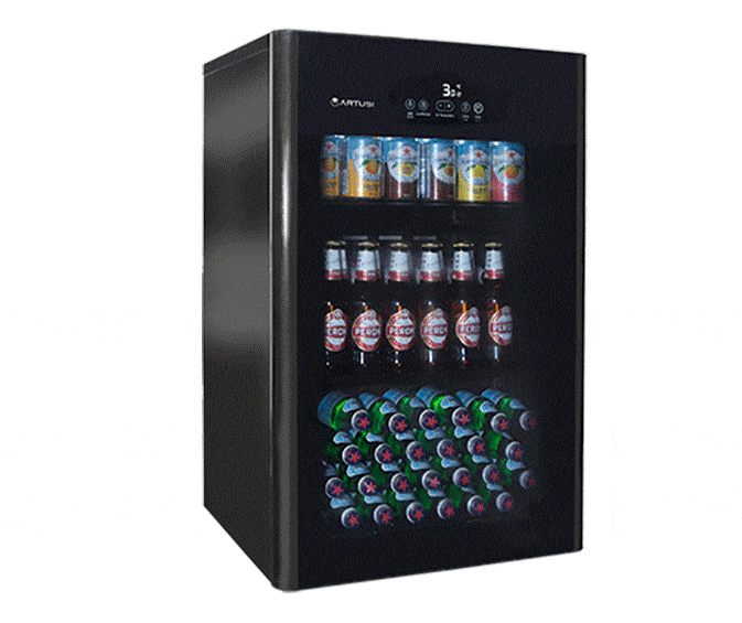 Artusi 100L Outdoor Single Door Bar Fridge Black