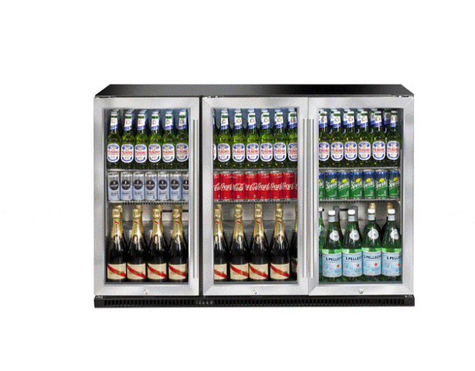 Artusi 135cm Outdoor Triple-Door Beverage Fridge