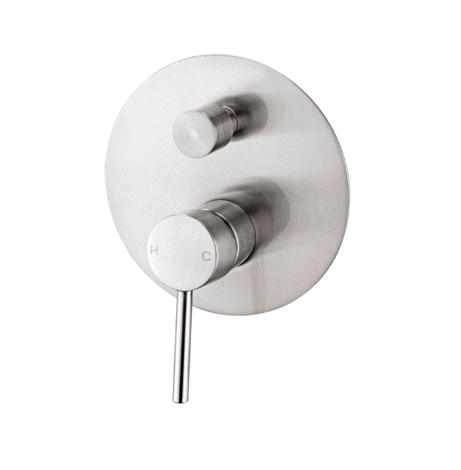 Nero Dolce Shower Mixer With Diverter Brushed Nickel
