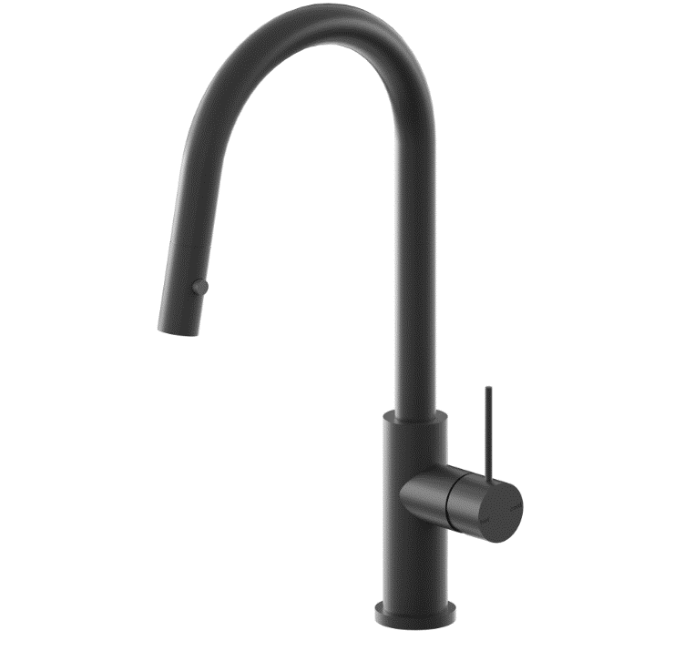 Nero Mecca Pull Out Sink Mixer With Vegie Spray Function Matte Black