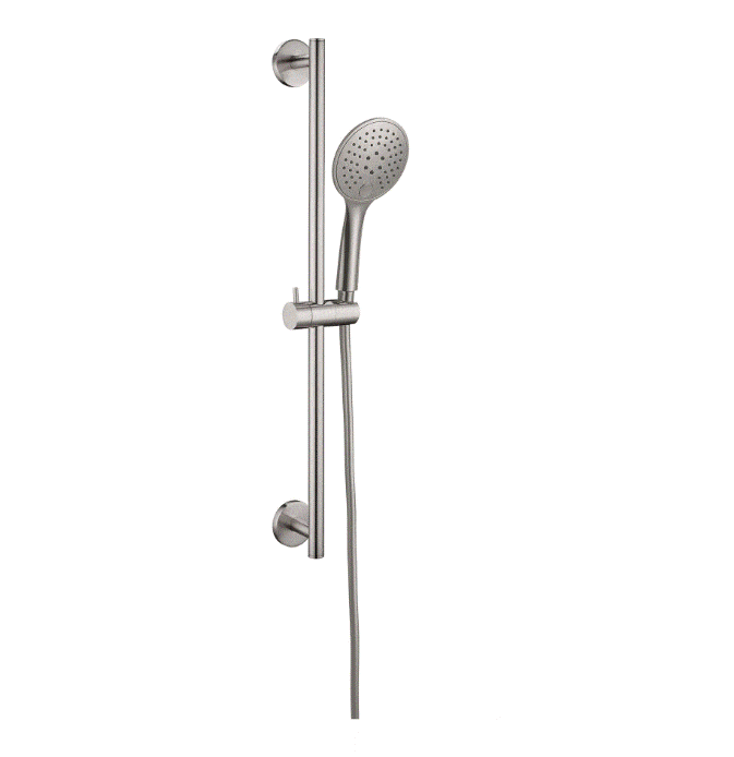 Nero Dolce Rain Shower Rail With Push Button Shower Brushed Nickel