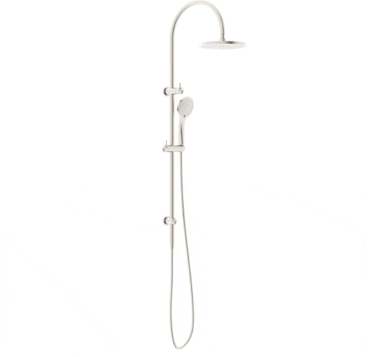 Nero Mecca Twin Shower with Air Shower Brushed Nickel