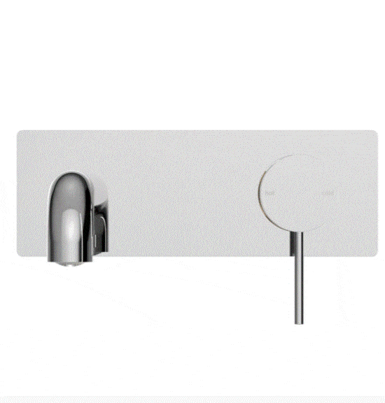 Nero Mecca Wall Basin Mixer 230mm Spout Chrome