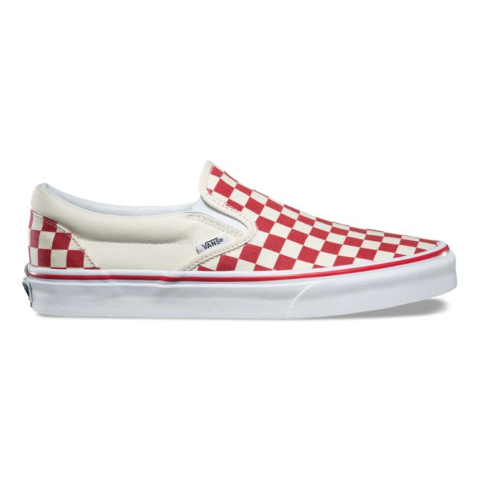 Classic Slip-On Checkerboard | Red/Off 
