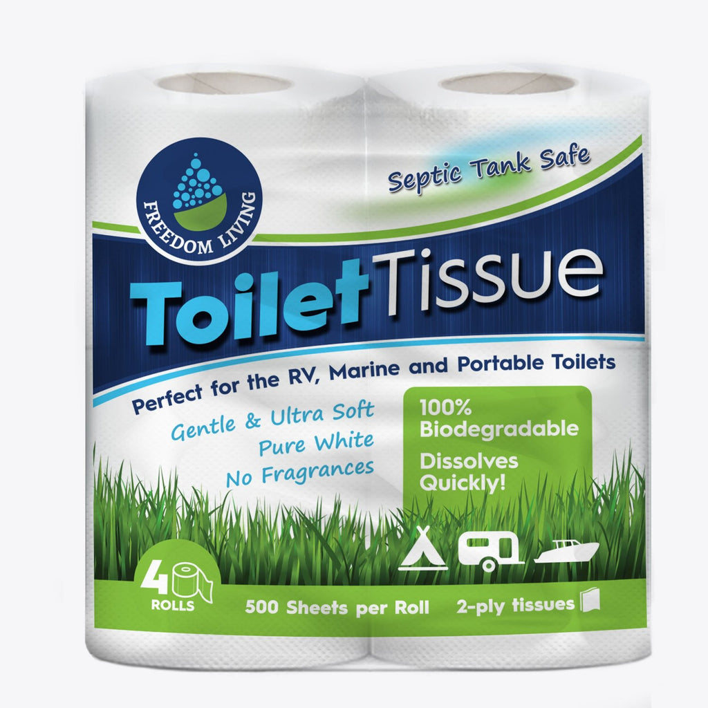 Septic Tank Safe Toilet Tissue Paper 4 Pack Freedom Living Gear