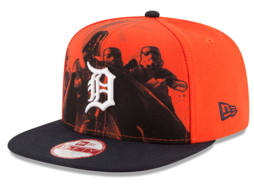 KTZ Detroit Tigers Black On Black Faux Leather Perforated 9fifty