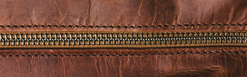 Close up of the leathers grain