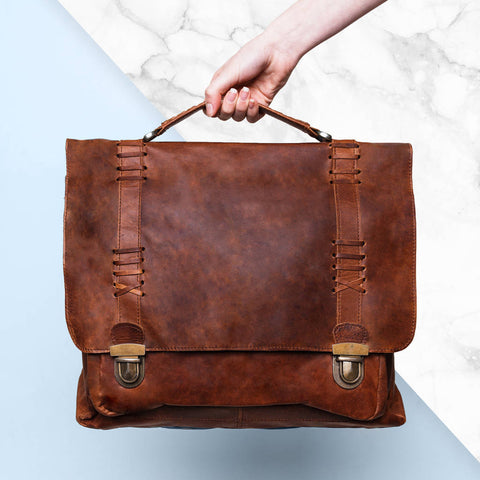 Leather book bags for school: Satchels, Duffles, & Holdalls – MAHI Leather