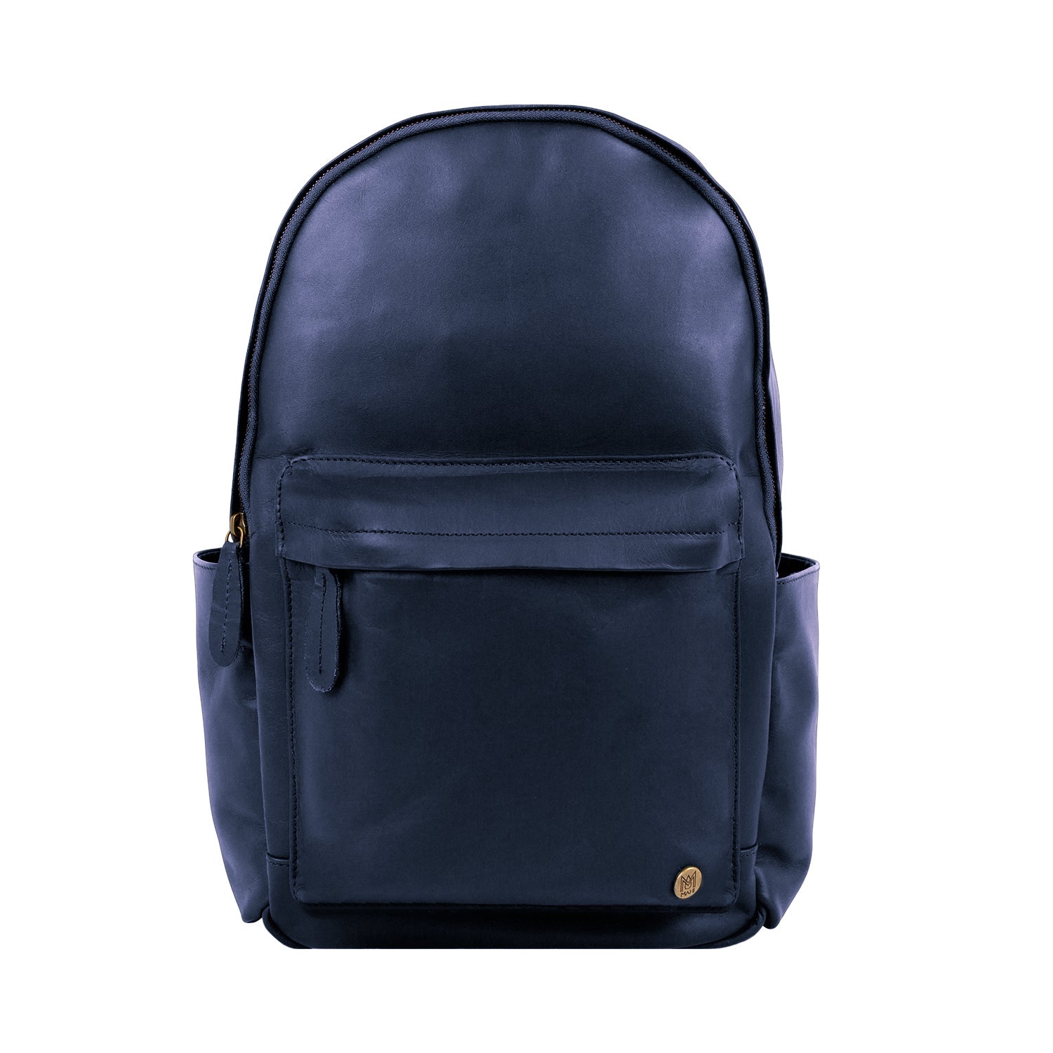 Black and Blue Leather Backpack