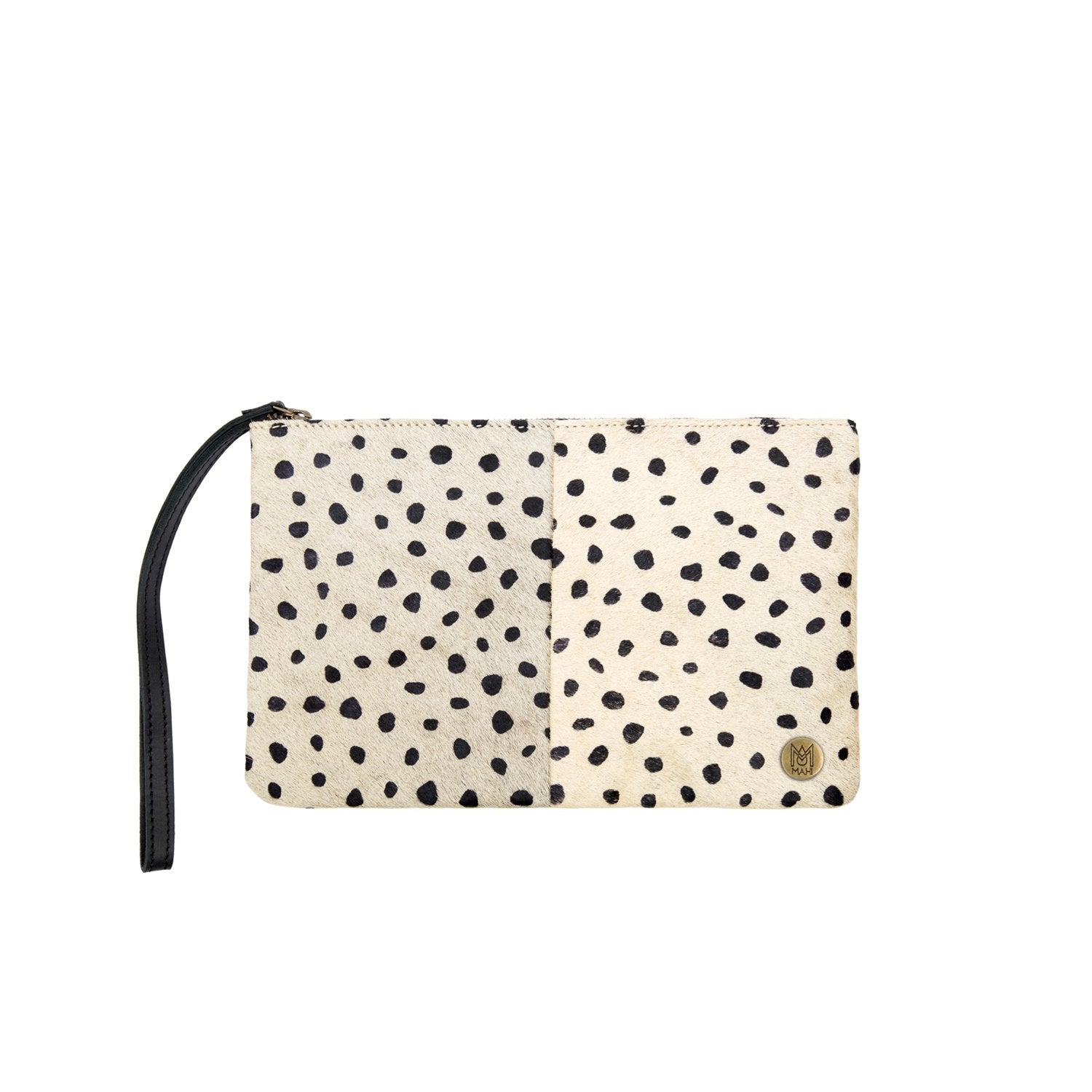 Showman Leopard Printed Hair on Cowhide Clutch Wristlet