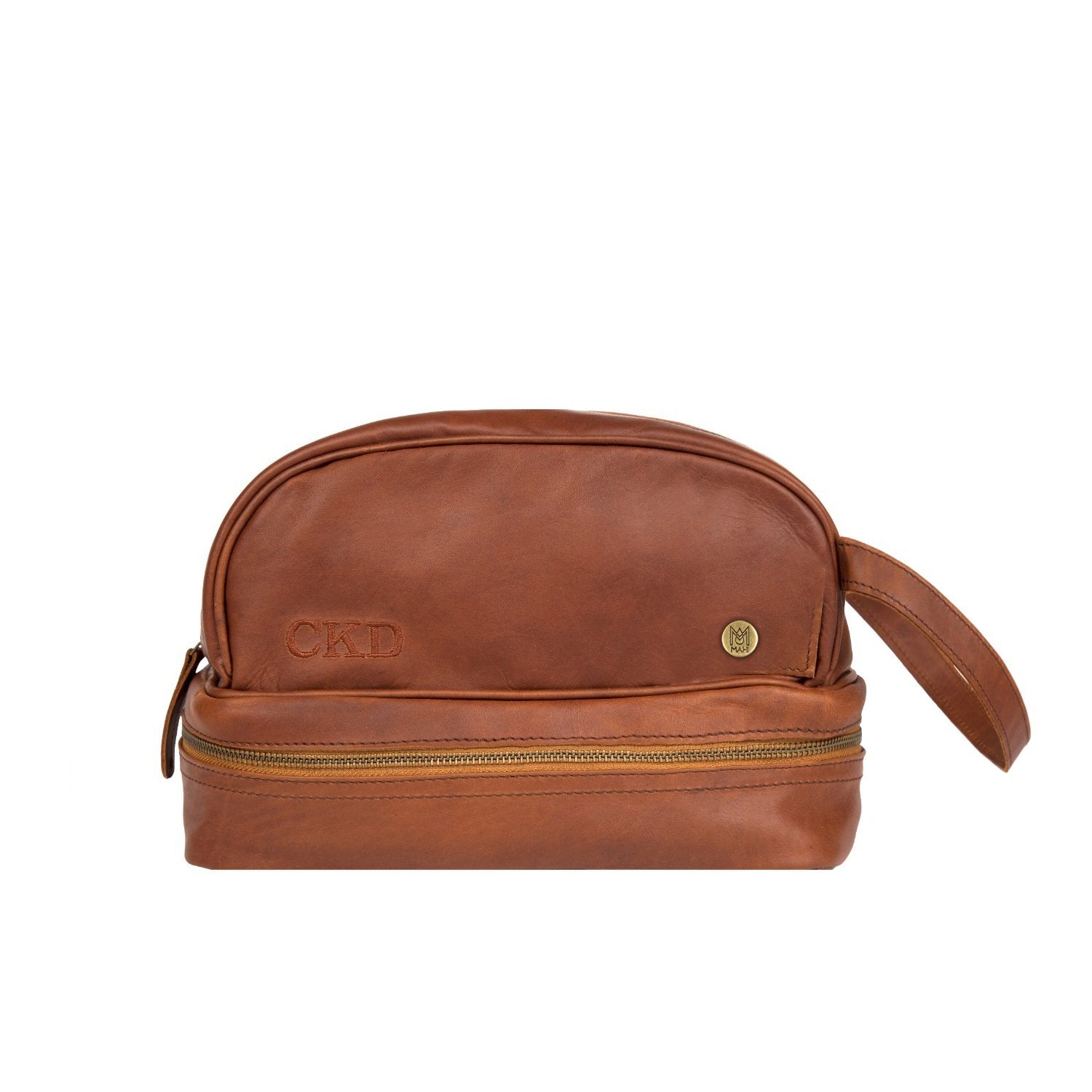 Brown Small Leather Wash Bag — High On Leather