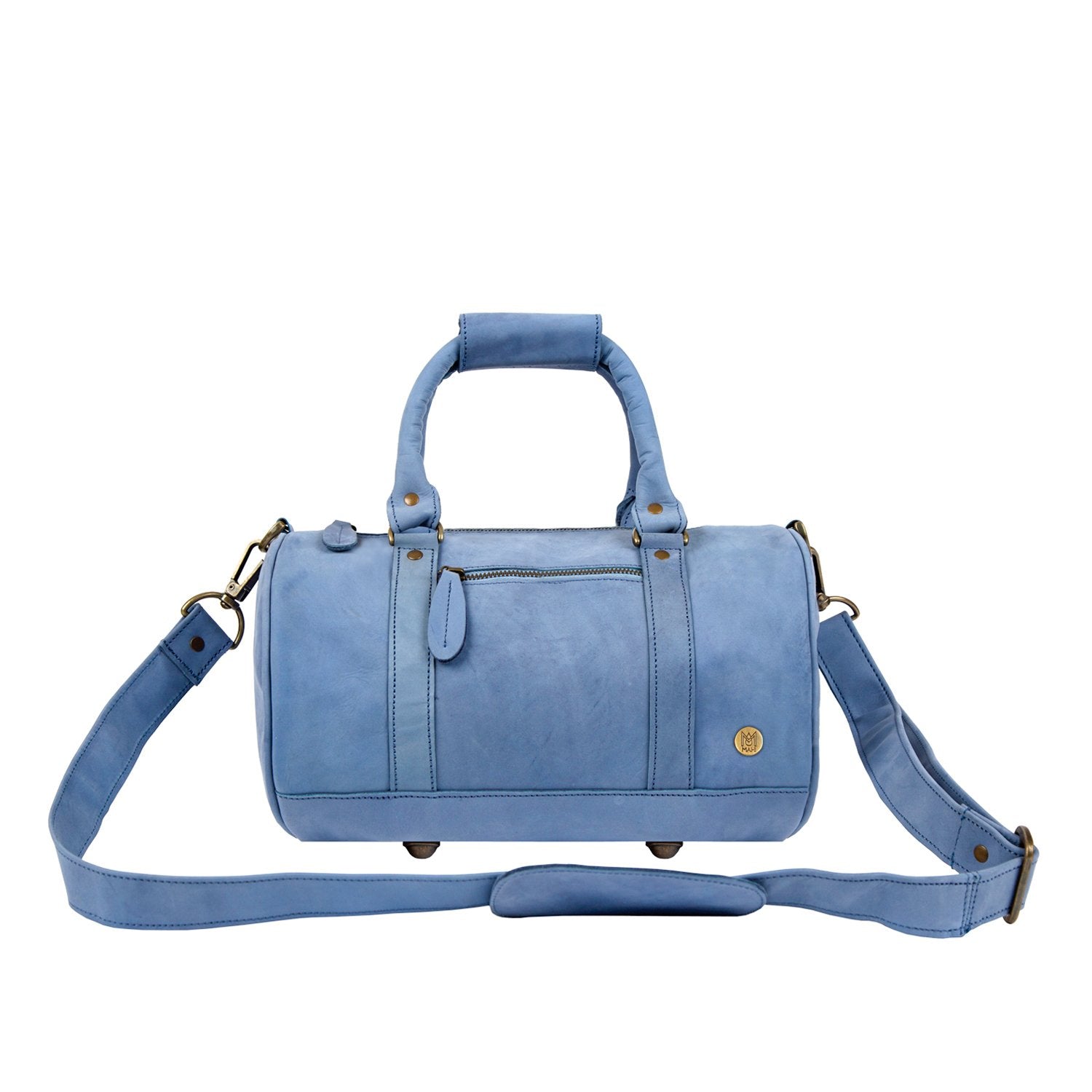 Leather travel bag - Blue calf / Brown alligator – ABP Concept