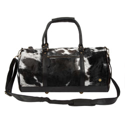 cow print duffle bag