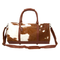 cow print duffle bag