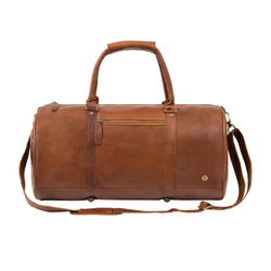 full grain leather duffle