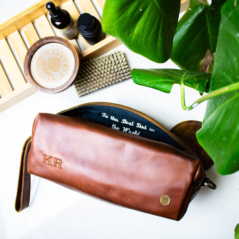 personalised leather bag