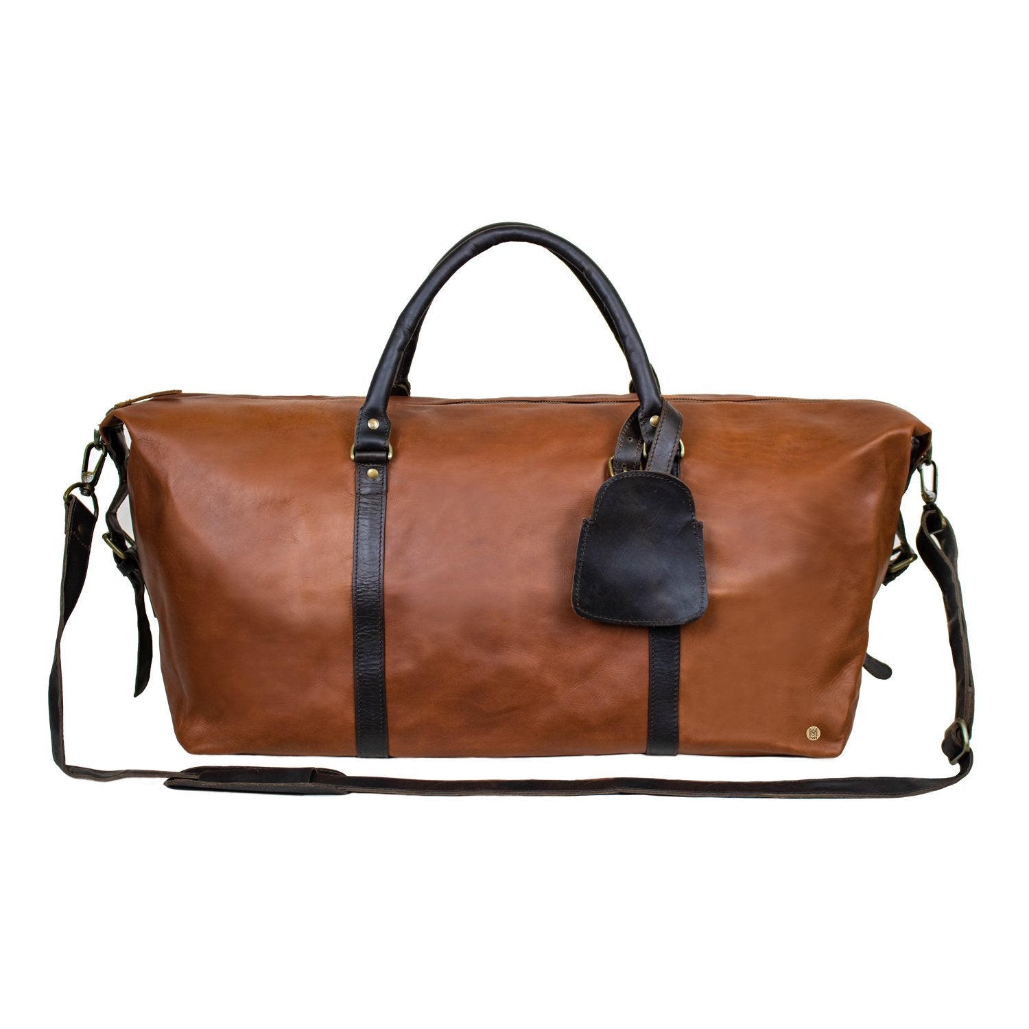 Full Grain Leather Duffel Bag, Personalized Leather Weekender