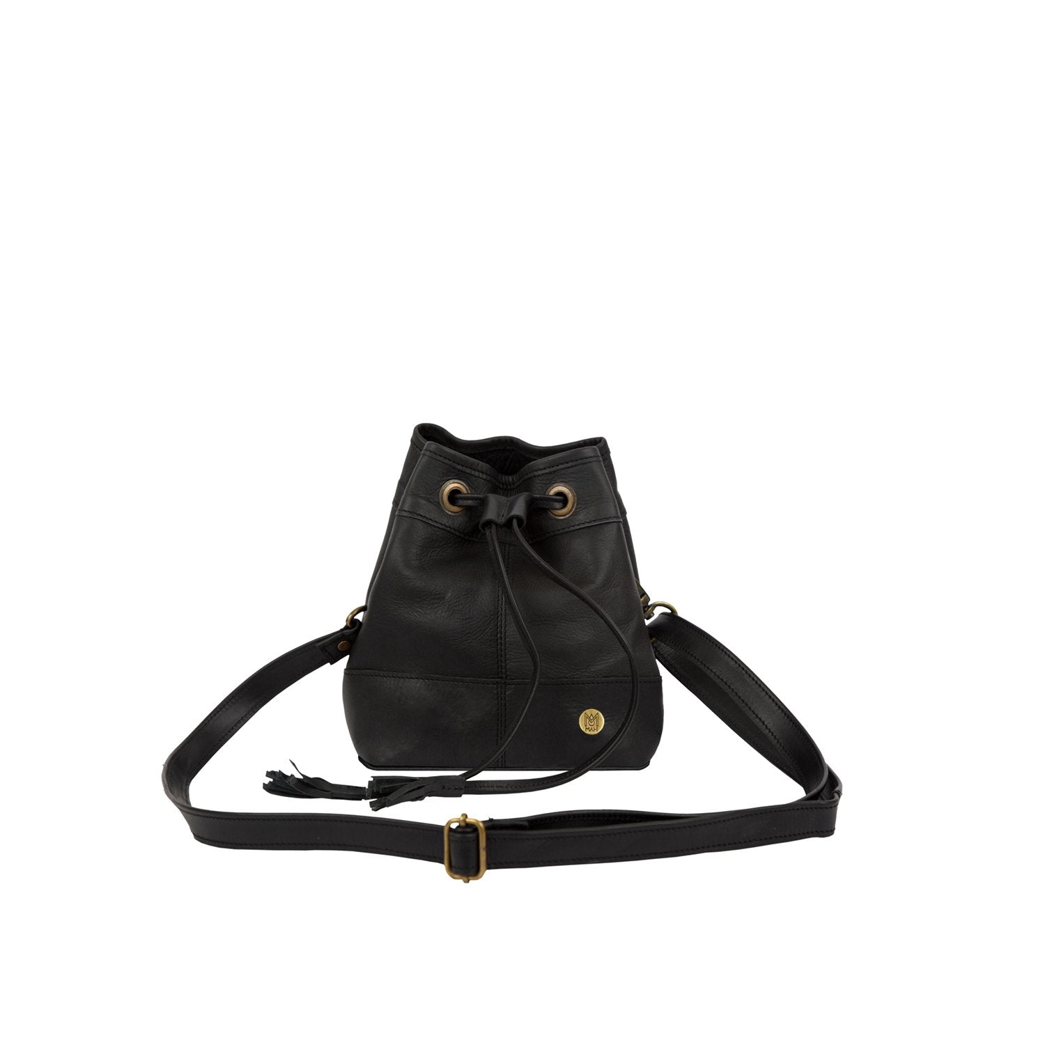 Stylish Mini Black Leather Bucket Bag - Womens Black Going Out Bag â MAHI Leather