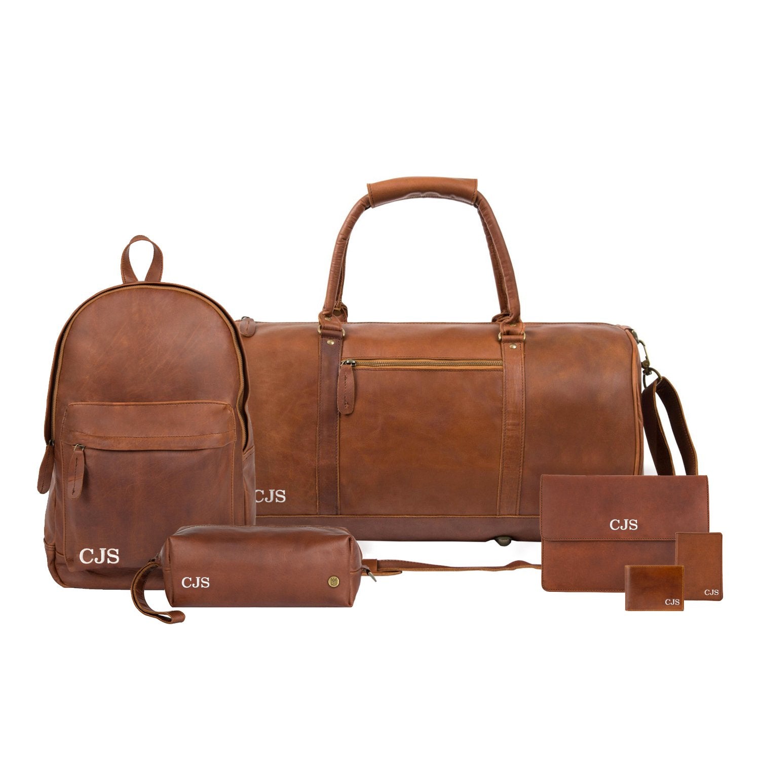 Personalized Leather Travel Bag