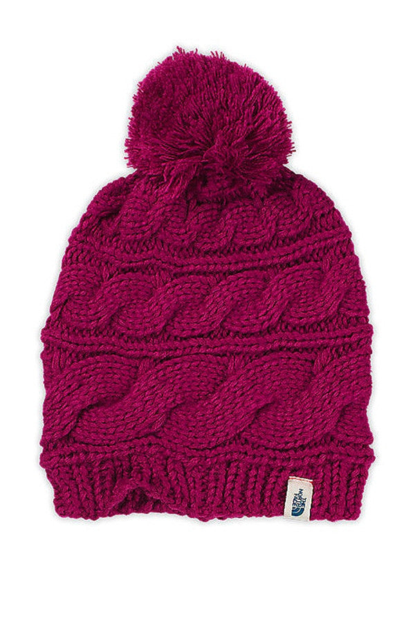 north face women's triple cable pom beanie