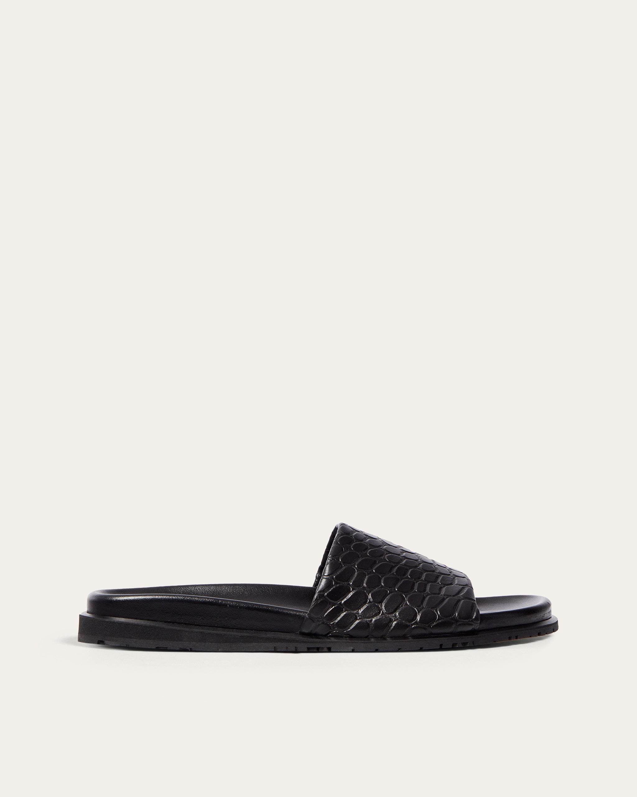 Image of Vegan Base Slide, Black Croc