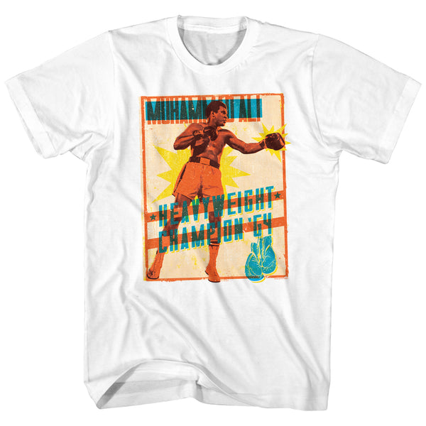 Muhammad Ali Bright Poster Mens T-Shirt - Kiditude