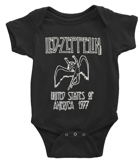 led zeppelin baby onesie