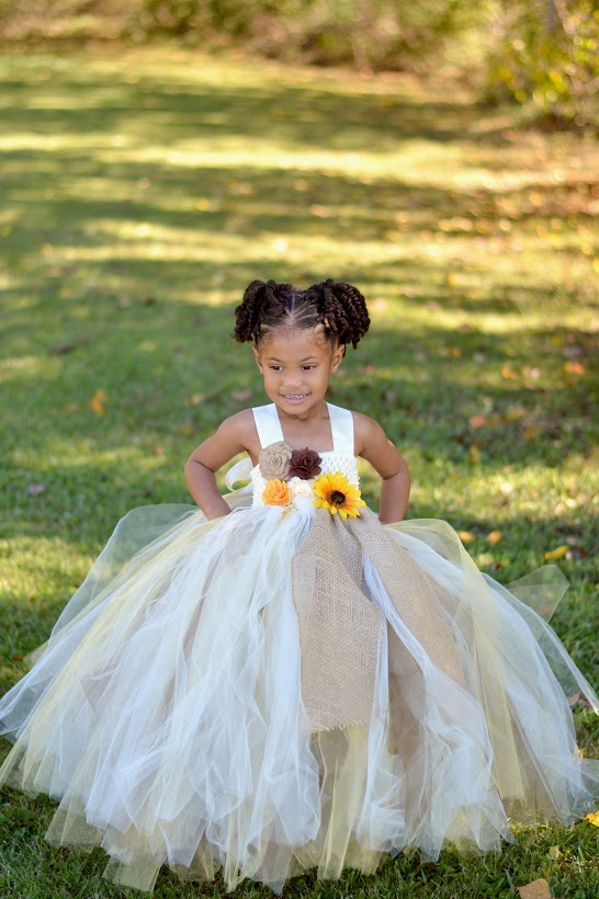 flower girl dresses with sunflowers