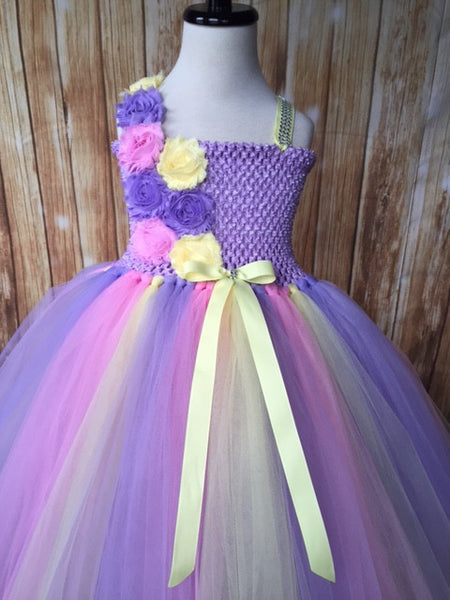 Lavender Flower Girl Tulle Dress, Purple Tutu Dress, Girls Lavender ...