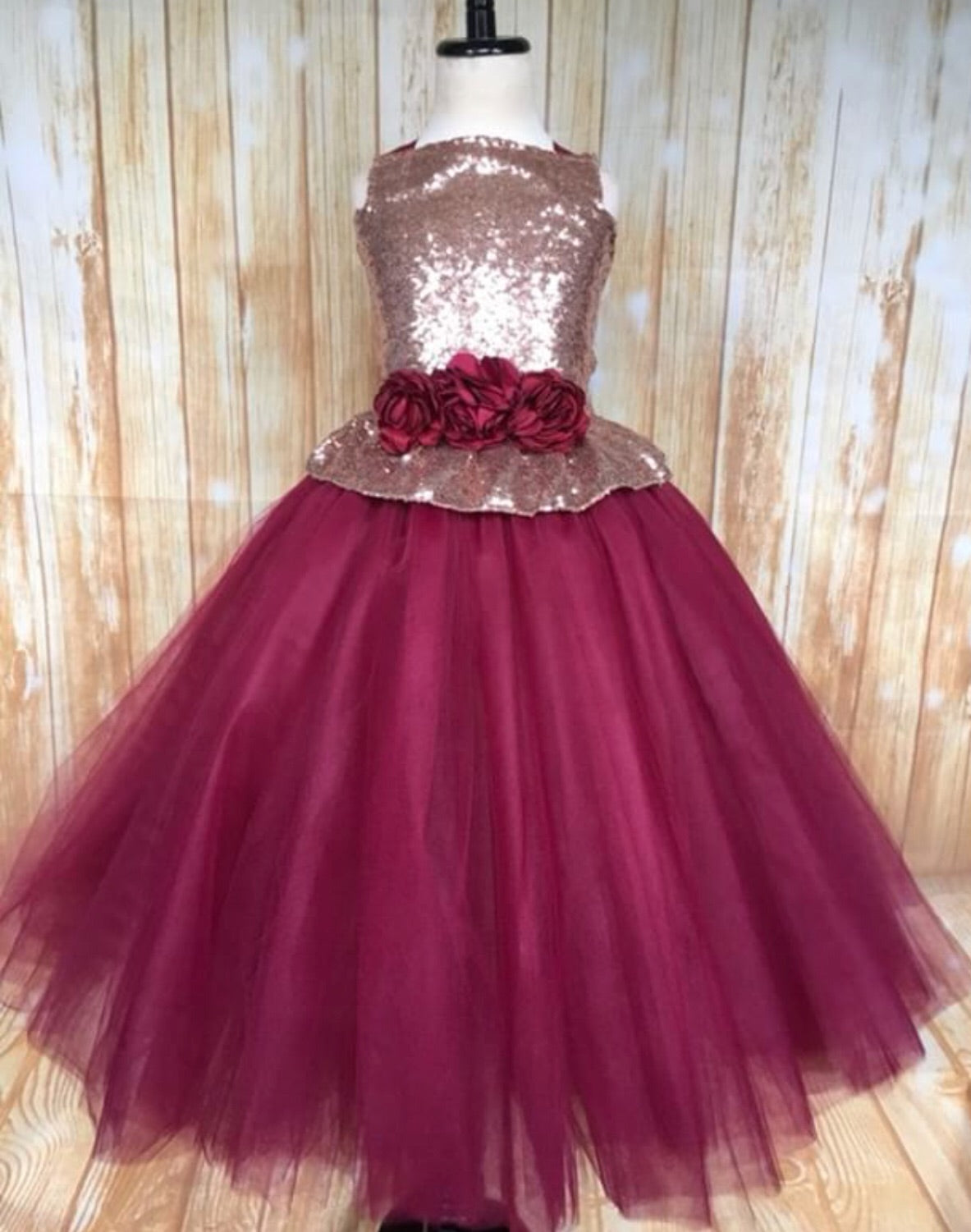 burgundy tutu dress