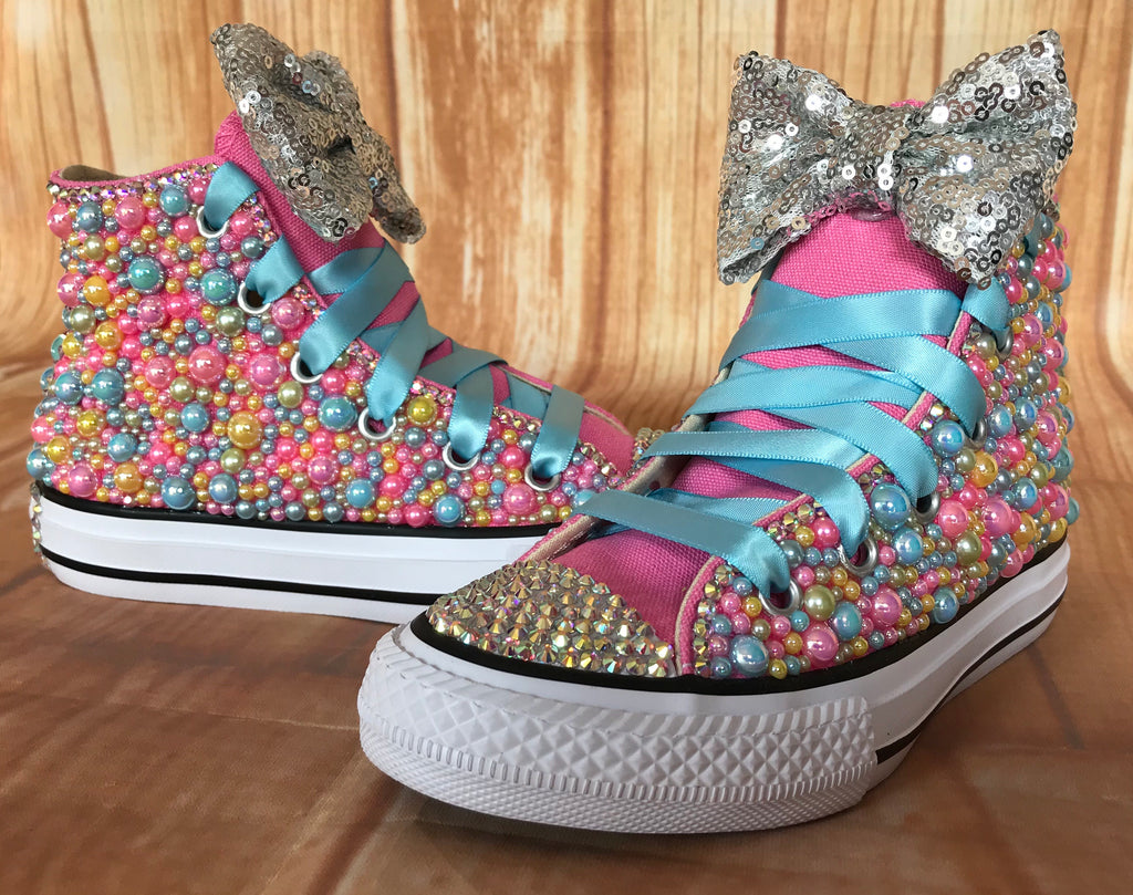 blinged out baby converse