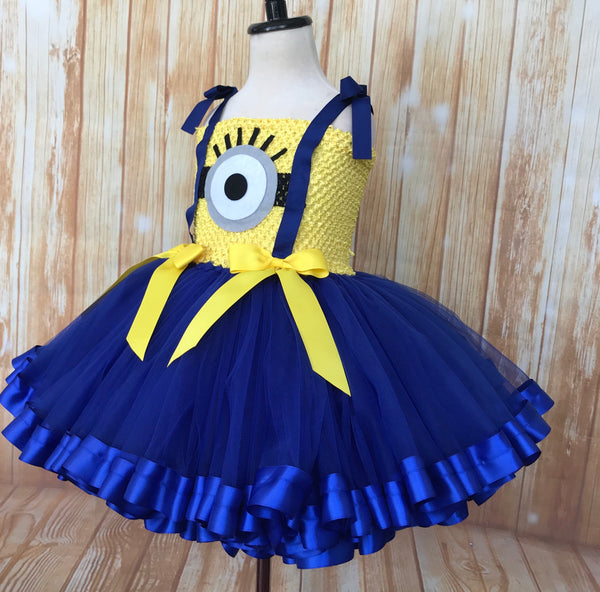 Minion Tutu, Minion Ribbon Trim Tutu, Minion Dress, Minion Party Tutu ...