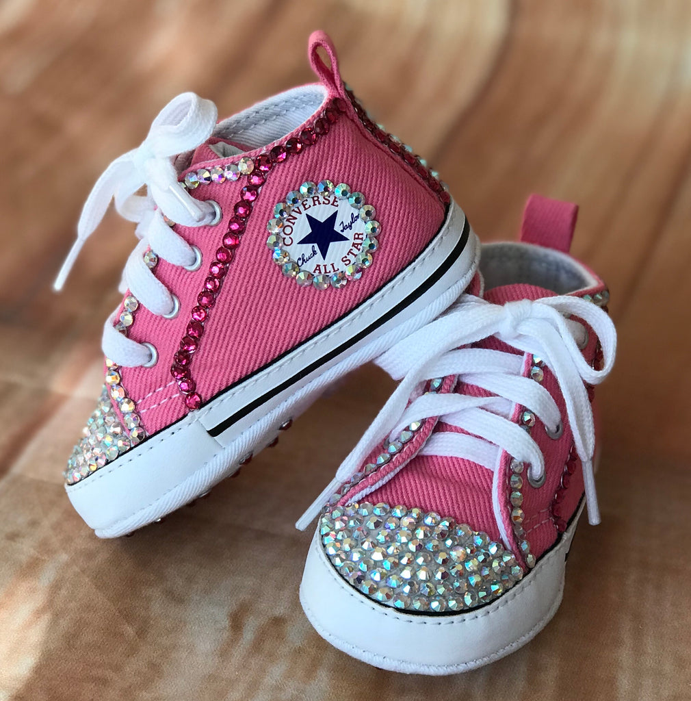 blinged out baby converse