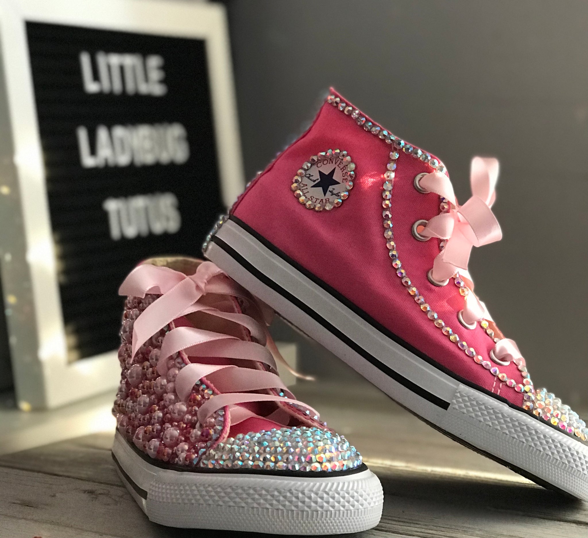 Pink Bedazzled Sneakers | Ladybug Tutus