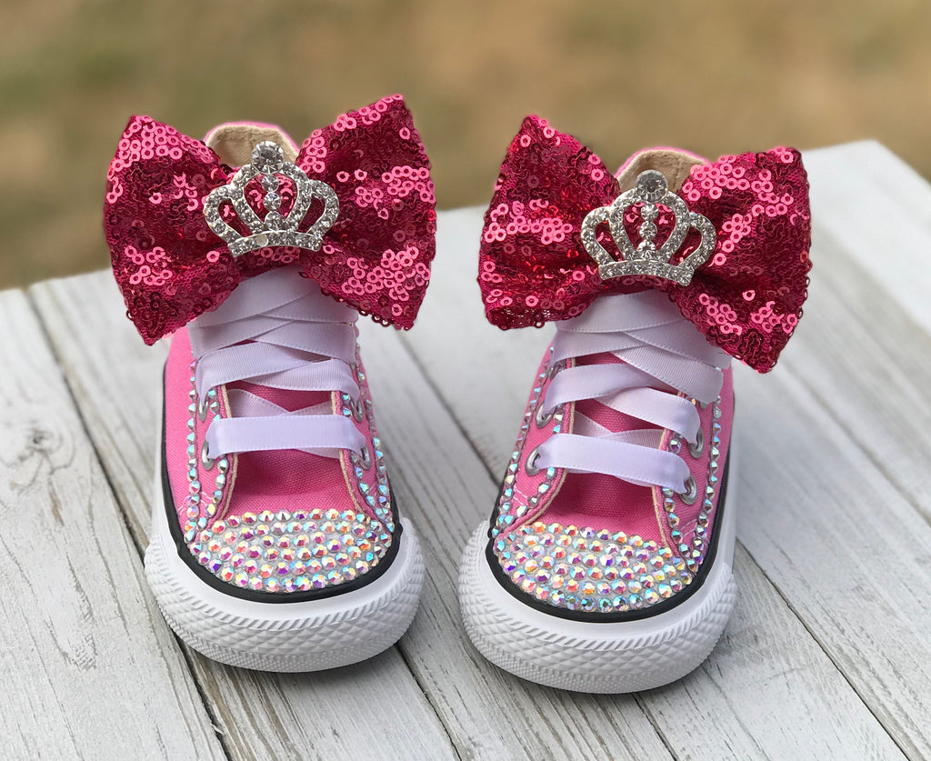 blinged out baby converse